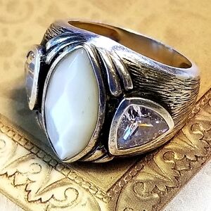 Silpada Sterling Silver & Mother-of-Pearl Ring